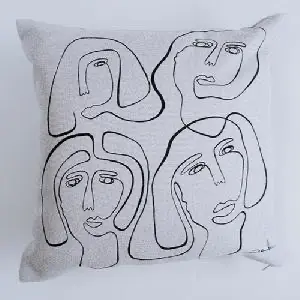  Colección Caras - Thread Pillow - Gris