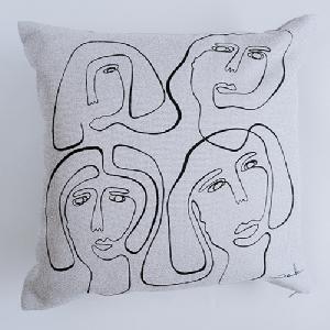  Colección Caras - Thread Pillow - Gris